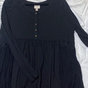 Black long sleeve top